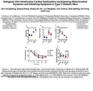 Ketogenic Diet Ameliorates Cardiac Dysfunction via Balancing Mitochondrial