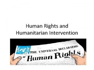 Human Rights and Humanitarian Intervention Magna Carta 1215