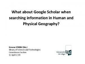 What about Google Scholar when searching information in