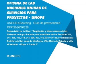 OFICINA DE LAS NACIONES UNIDAS DE SERVICIOS PARA