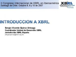 II Congreso Internacional de XBRL en Iberoamrica Santiago