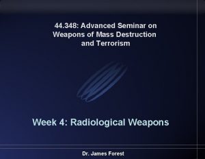 44 348 Advanced Seminar on Weapons of Mass