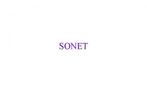 SONET Telephone Networks Brief History Digital carrier systems