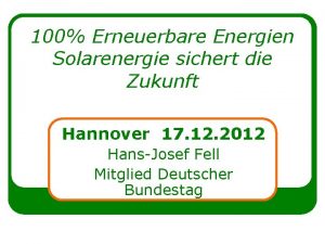 100 Erneuerbare Energien Solarenergie sichert die Zukunft Hannover