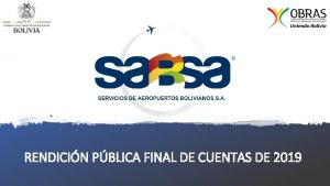 RENDICIN PBLICA FINAL DE CUENTAS DE 2019 ANTECEDENTES