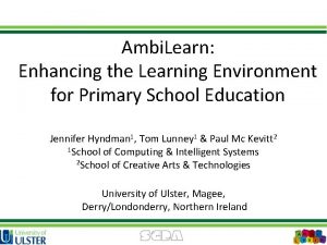 Ambi Learn Enhancing the Learning Environment for Primary