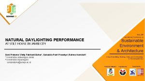 The 20 th International Conference on NATURAL DAYLIGHTING