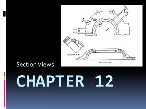 Section Views CHAPTER 12 Section Views Used to