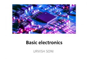 Basic electronics URVISH SONI CAR Semiconductors Silicon P