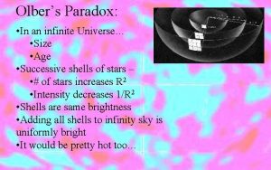 Olbers Paradox In an infinite Universe Size Age