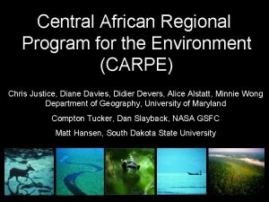 Central African Regional Program for the Environment CARPE