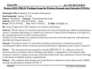 January 2001 doc IEEE 802 15 01091 r