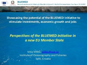 Showcasing the potential of the BLUEMED initiative to