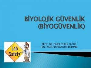 BYOLOJK GVENLK BYOGVENLK PROF DR MER FARUK ALGUR