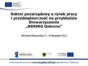 Sektor pozarzdowy a rynek pracy i przedsibiorczo na