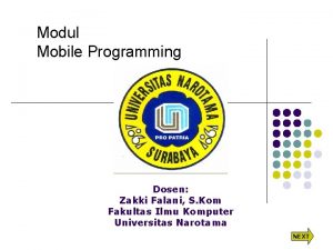 Modul Mobile Programming Dosen Zakki Falani S Kom