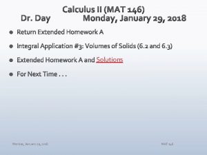 Solutions Monday January 29 2018 MAT 146 Monday