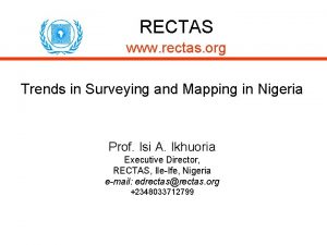 RECTAS www rectas org Trends in Surveying and