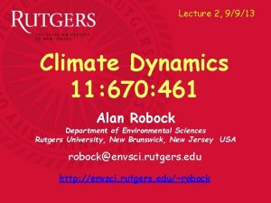 Lecture 2 9913 Climate Dynamics 11 670 461