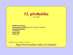 12 pednka 15 5 2014 modelovn uvznut ochrana