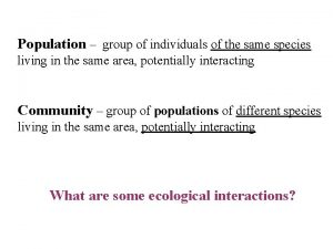 Population group of individuals of the same species