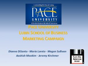 PACE UNIVERSITY LUBIN SCHOOL OF BUSINESS MARKETING CAMPAIGN