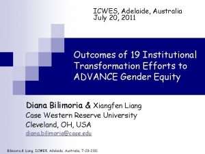 ICWES Adelaide Australia July 20 2011 Outcomes of