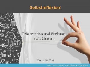 Selbstreflexion Prsentation und Wirkung auf Bhnen Wien 4
