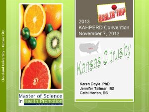 Cleveland University Kansas City 2013 KAHPERD Convention November