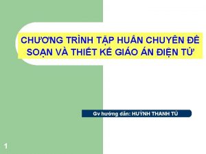 CHNG TRNH TP HUN CHUYN CHNG SON V