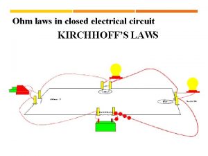Ohm laws in closed electrical circuit KIRCHHOFFS LAWS