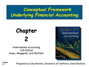 Conceptual Framework Underlying Financial Accounting Chapter 2 Intermediate