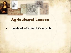 Agricultural Leases Landlord Tennant Contracts Farm Lease Agreements