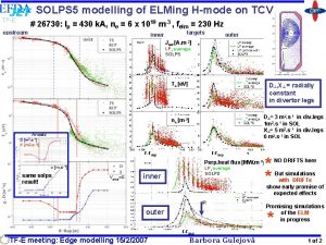 SOLPS 5 modelling of ELMing Hmode on TCV