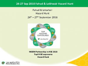 24 27 Sep 2018 Fahud Lekhwair Hazard Hunt