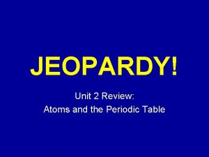 JEOPARDY Click Once to Begin Unit 2 Review