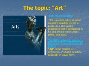 The topic Art Irish Art Encyclopedia Art is