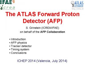 The ATLAS Forward Proton Detector AFP S Grinstein