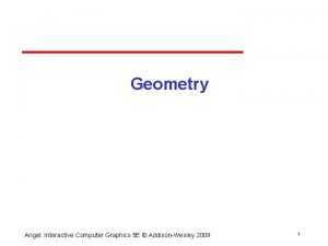 Geometry Angel Interactive Computer Graphics 5 E Addison