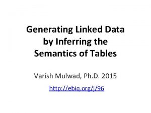 Generating Linked Data by Inferring the Semantics of