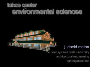 j david maino the pennsylvania state university architectural