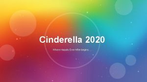 Cinderella 2020 Where Happily Ever After begins Once