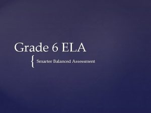 Grade 6 ELA Smarter Balanced Assessment Example Number