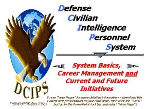 Defense Civilian Intelligence Personnel System Basics Career Management