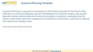 Scenario planning template