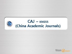 CAJ KNS 55 China Academic Journals 1 1