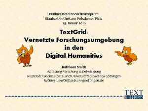 Berliner Referendarskolloquium Staatsbibliothek am Potsdamer Platz 13 Januar