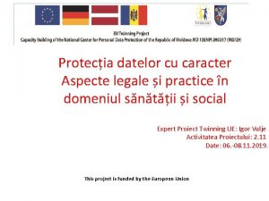 Protecia datelor cu caracter Aspecte legale i practice