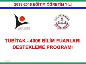 2018 2019 ETM RETM YILI TBTAK 4006 BLM