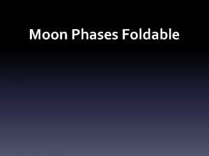 Moon phases foldable